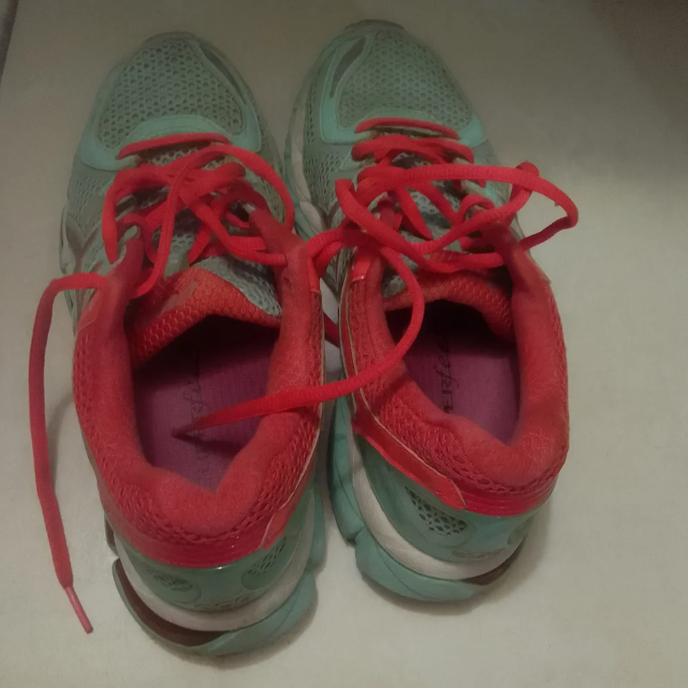 ASICS Women's‎ Athletic Shoes - Teal and Pink
